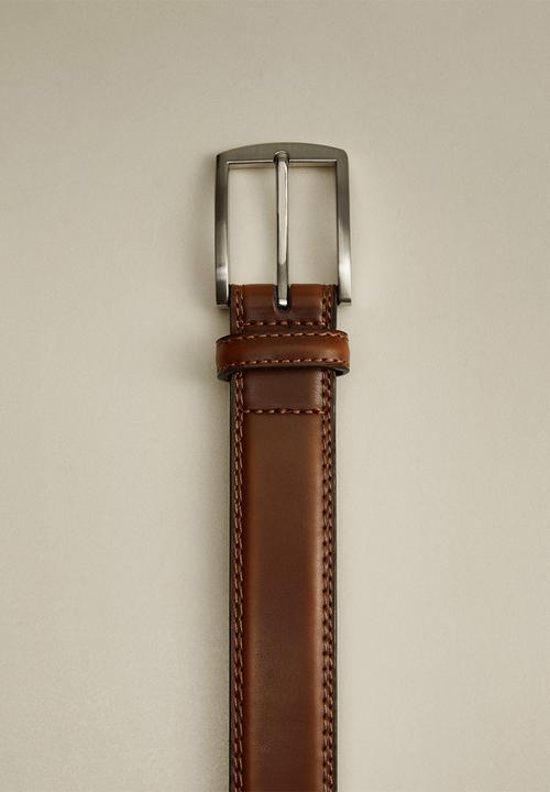 MANGO - Belt basico - brown