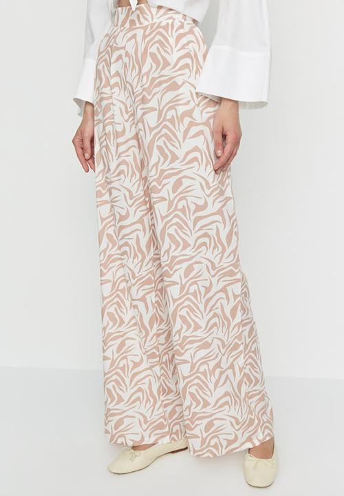 Trendyol - Tall high waist wide leg trousers - beige