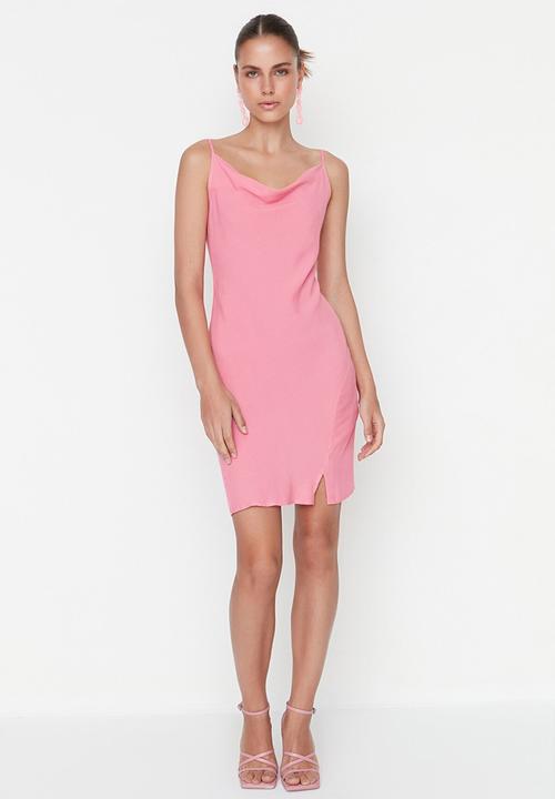 Trendyol - Cowl neck mini dress - pink