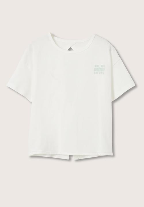 MANGO - T-shirt holly - white