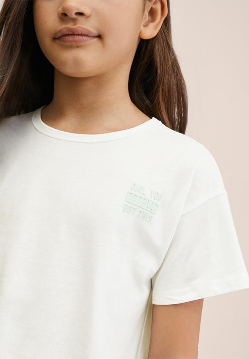 MANGO - T-shirt holly - white