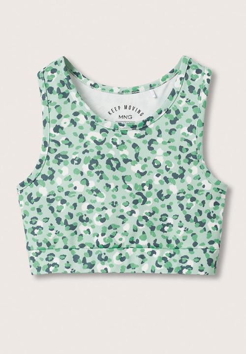 MANGO - T-shirt leot - green