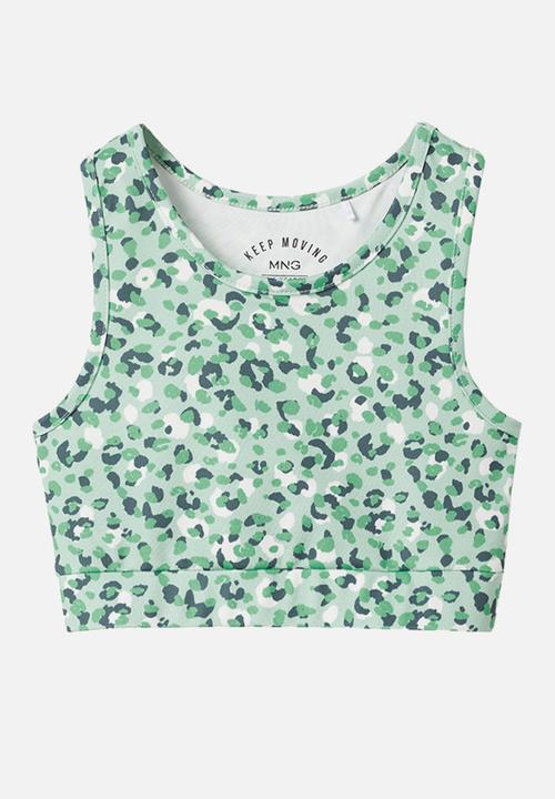MANGO - T-shirt leot - green