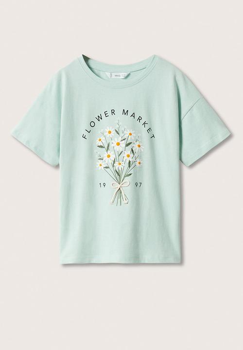 MANGO - T-shirt market  - green