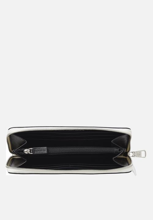 Calvin Klein - Sculpted zip around two tone - warm white