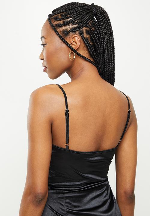 dailyfriday - Side slit midi dress - black