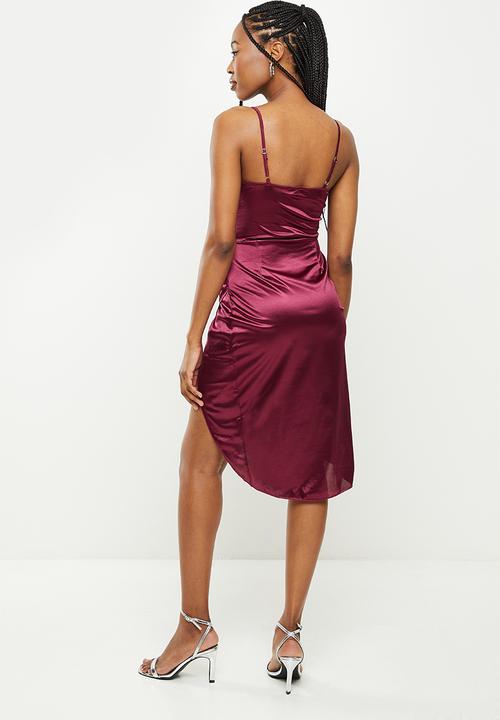 dailyfriday - Side slit midi dress - plum