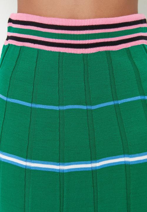 Trendyol - Color block knit midi skirt - multi