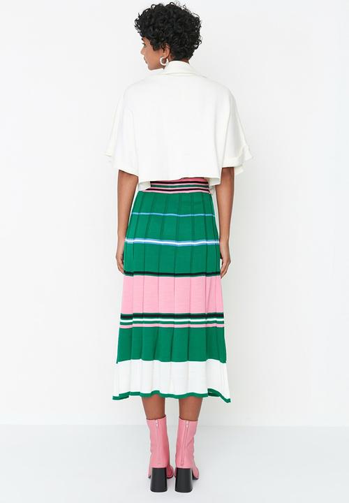 Trendyol - Color block knit midi skirt - multi