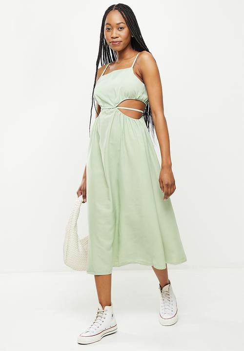 dailyfriday - Cut out maxi dress - sage