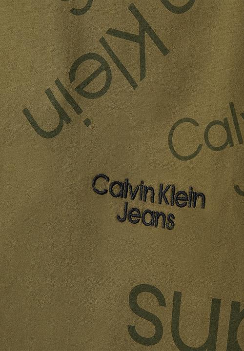 Calvin Klein - Logo aop ss shirt - burnt olive