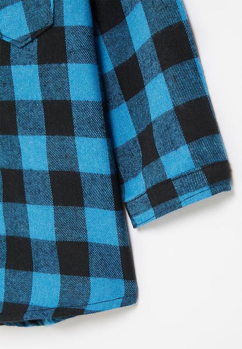 Pop Candy - Boys check shirt - blue
