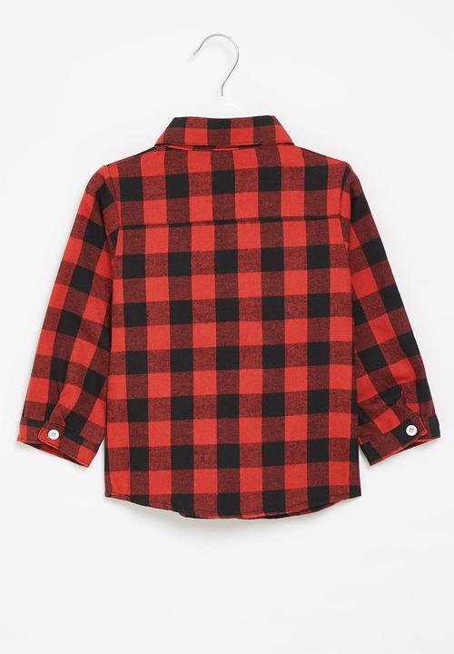 Pop Candy - Boys check shirt - red