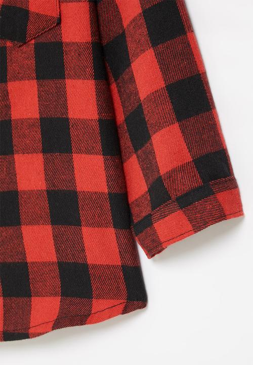 Pop Candy - Boys check shirt - red