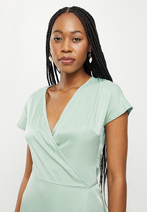 dailyfriday - Wrap midi dress - sage