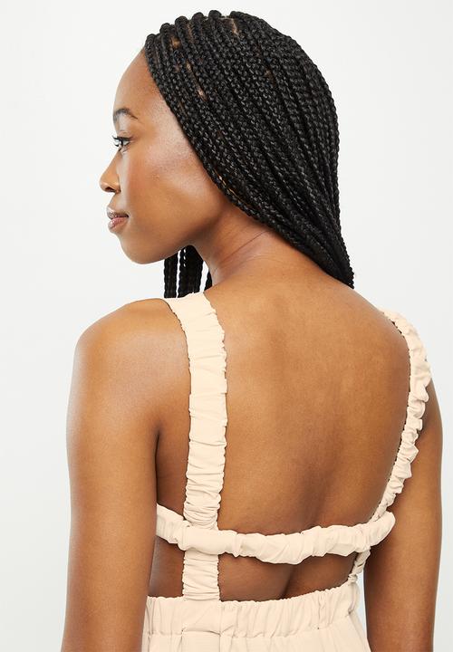 dailyfriday - Open back midi dress - stone