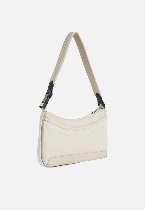 Calvin Klein - City  nylon shoulder bag - eggshell