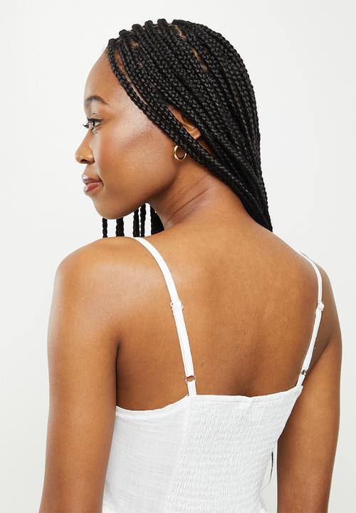 dailyfriday - Tie front strappy midi dress - white