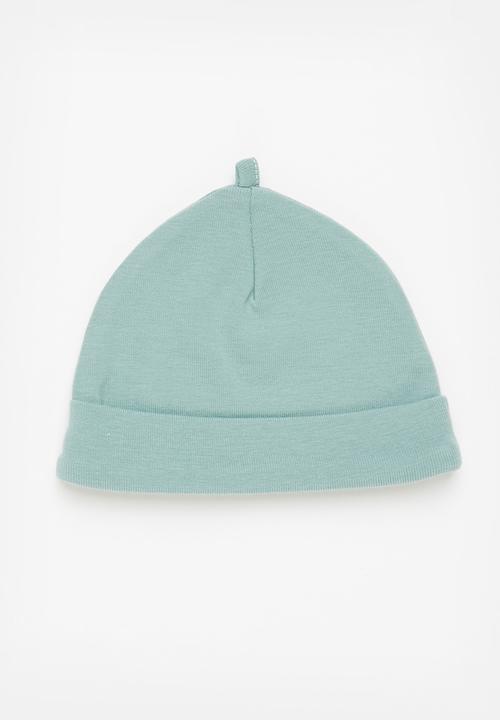 Pop Candy - Boys 2 pack beanie set - sage & blue