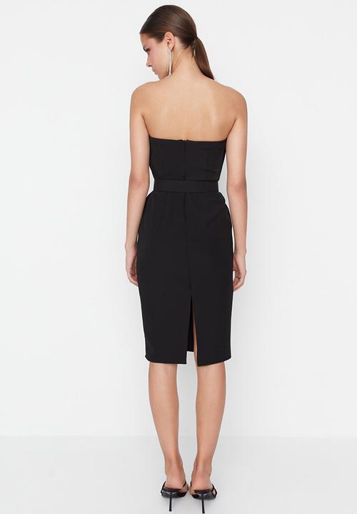 Trendyol - Ruffle top dress - black