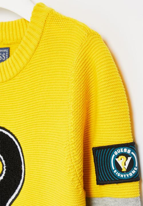 GUESS - Kids long sleeve sweater - yellow & grey
