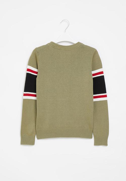 GUESS - Kids long sleeve sweater - green & black