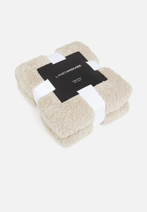 Linen House - Teddy throw - natural