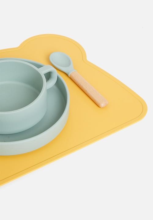 Fine Living - Silicone teddy placemat - mustard