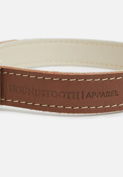 Houndstooth - Straight collar - tobacco