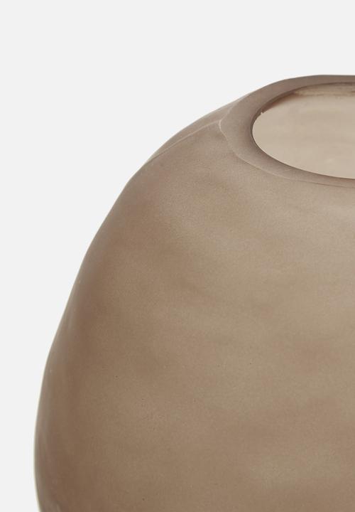 Hertex Haus - Stone vase small - coffee