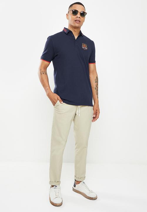 SOVIET - M martelli short sleeve fashion golfer  - navy
