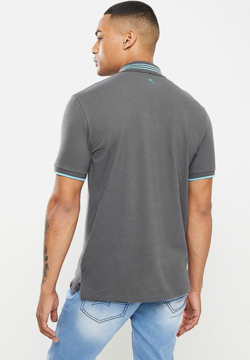 SOVIET - M martelli short sleeve fashion golfer  - dark grey