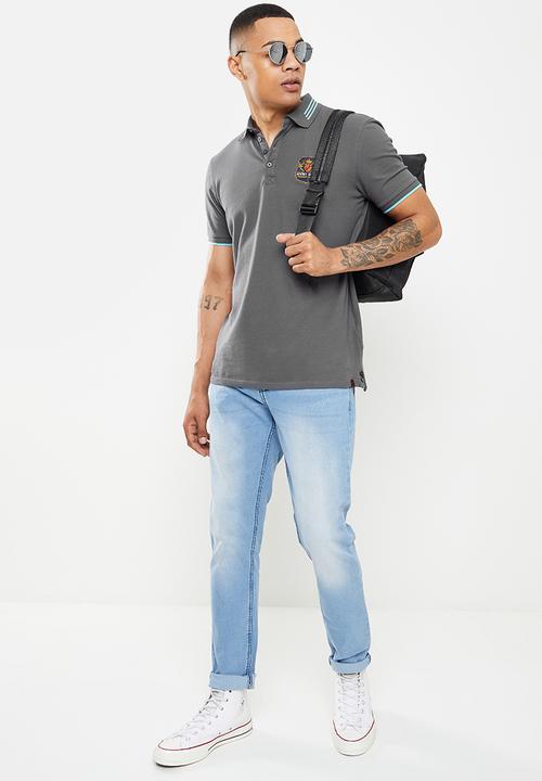 SOVIET - M martelli short sleeve fashion golfer  - dark grey