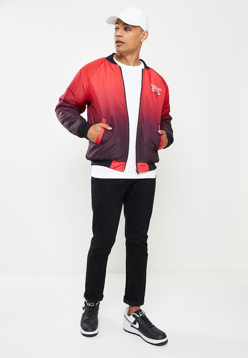 NBA - Bulls bomber jacket - black & red