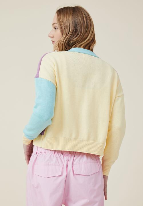 Cotton On - Mid fleetwood cardigan - multi colour block
