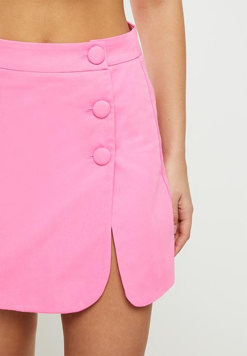 Glamorous - Side button skirt co-ord - pink