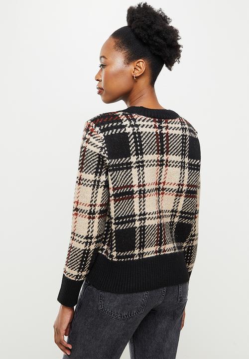 ONLY - Gish long sleeve cardigan - black & stone