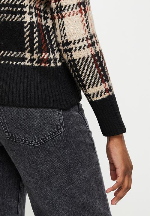 ONLY - Gish long sleeve cardigan - black & stone