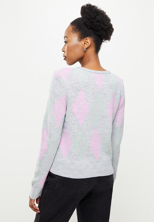 ONLY - Addie long sleeve o-neck pullover - multi