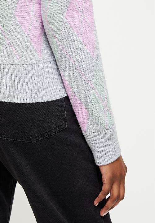 ONLY - Addie long sleeve o-neck pullover - multi