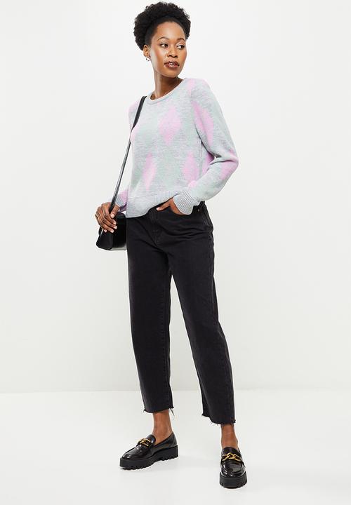 ONLY - Addie long sleeve o-neck pullover - multi