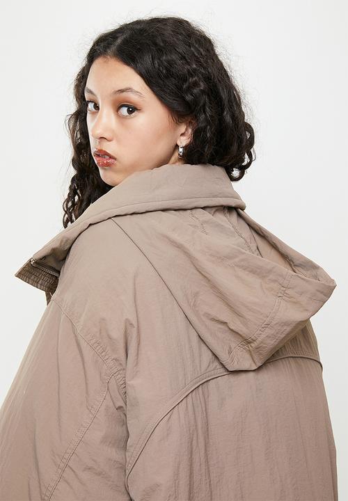 Factorie - Oversized puffer jacket - burnt iron