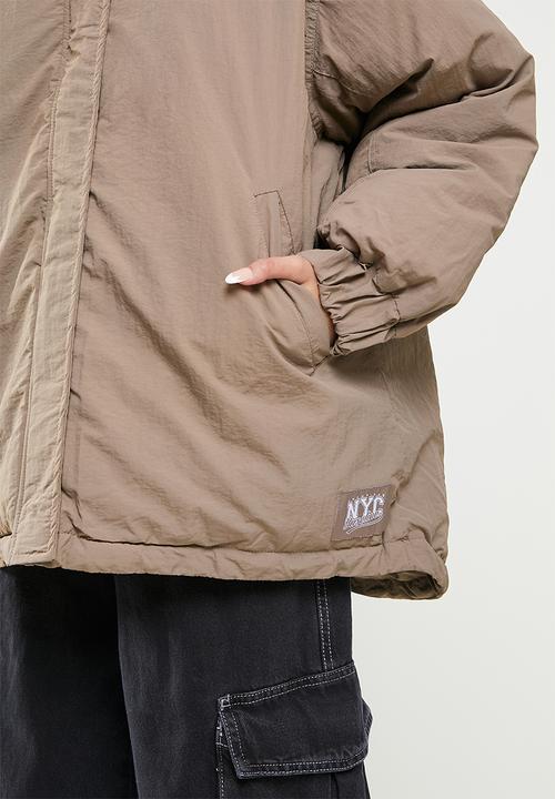 Factorie - Oversized puffer jacket - burnt iron