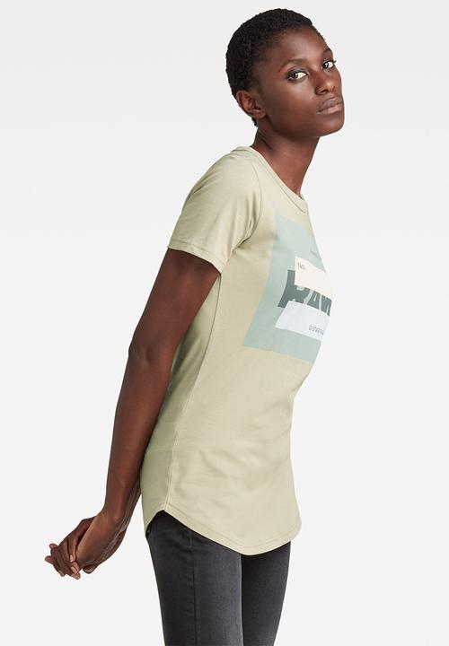 G-STAR - Raw. cvrd long slim r t - lt moss