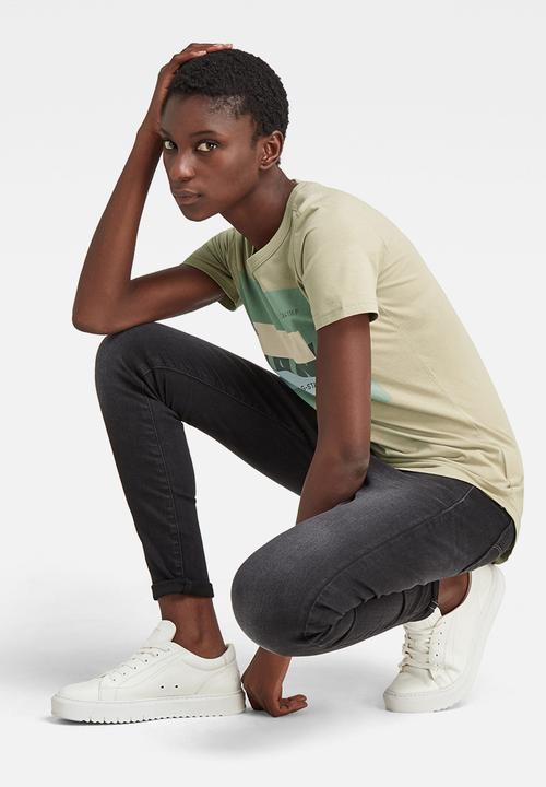 G-STAR - Raw. cvrd long slim r t - lt moss