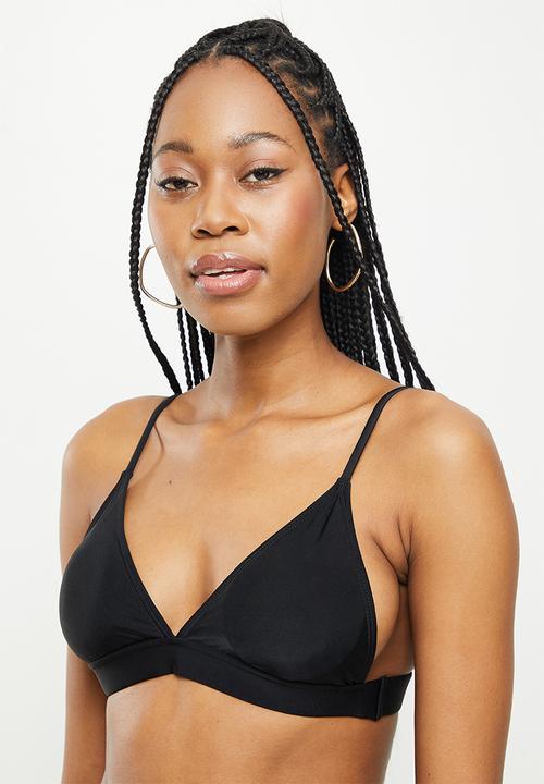 dailyfriday - Highwaisted triangle bikini set - black