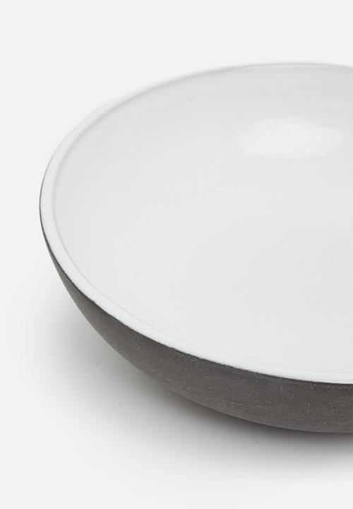 Urchin Art - Matte serving bowl - black & white