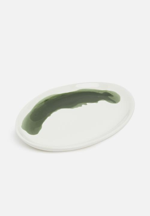 Urchin Art - Oval platter - ivy watercolour