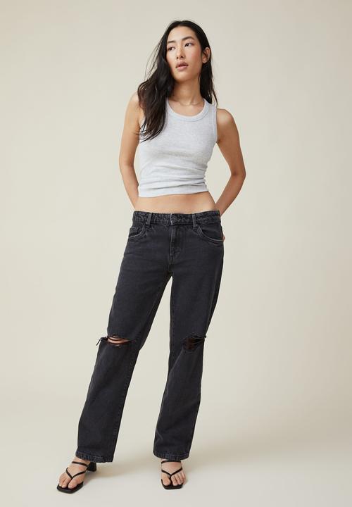 Cotton On - The one organic rib scoop tank - light grey  marle