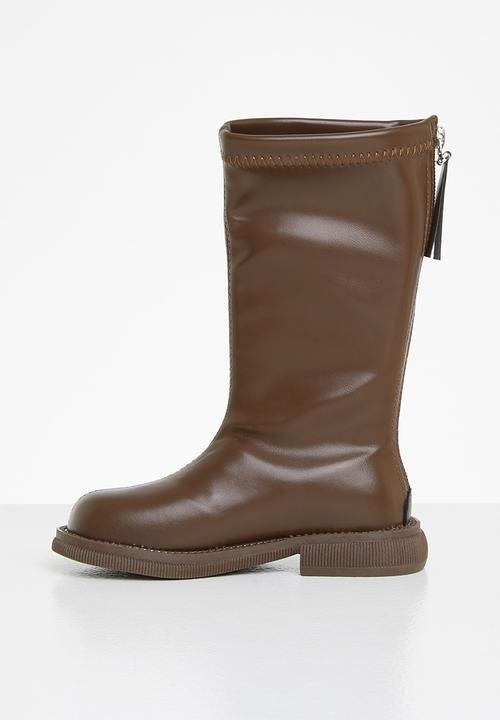 Pop Candy - Girls faux leather boots - brown